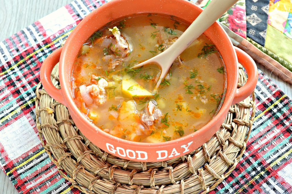 Рассольник из банки (с перловкой)