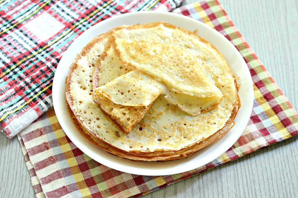 Заварные блины на сыворотке
