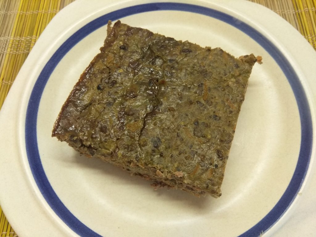 Печеночная запеканка с кабачком и баклажанами