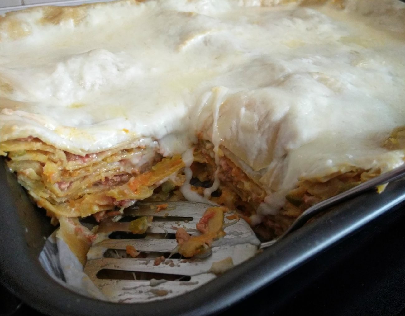 Мясная лазанья с кабачком