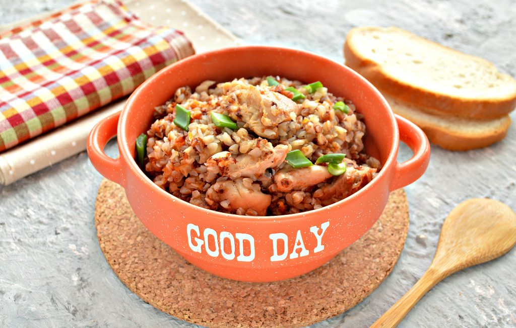 Куриные голени с гречкой