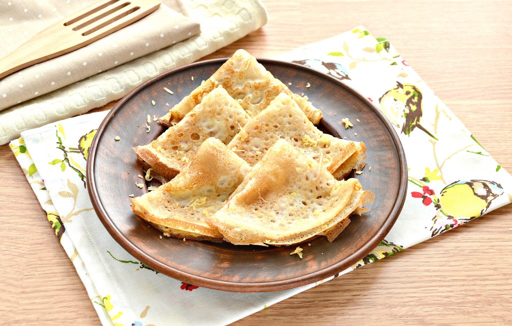 Налистники с сыром (блины на молоке и воде)