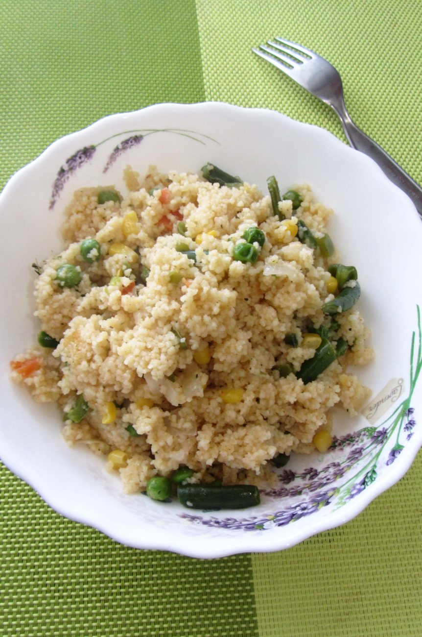 Кус-кус с овощной мексиканской смесью