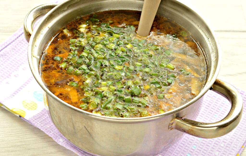 Фото рецепта - Щи с грибами и курицей - шаг 7