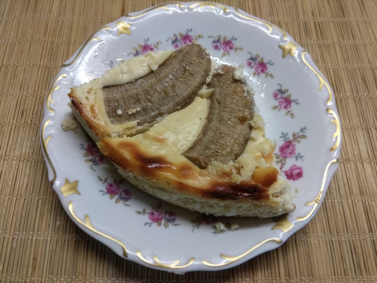 Творожная запеканка с бананом
