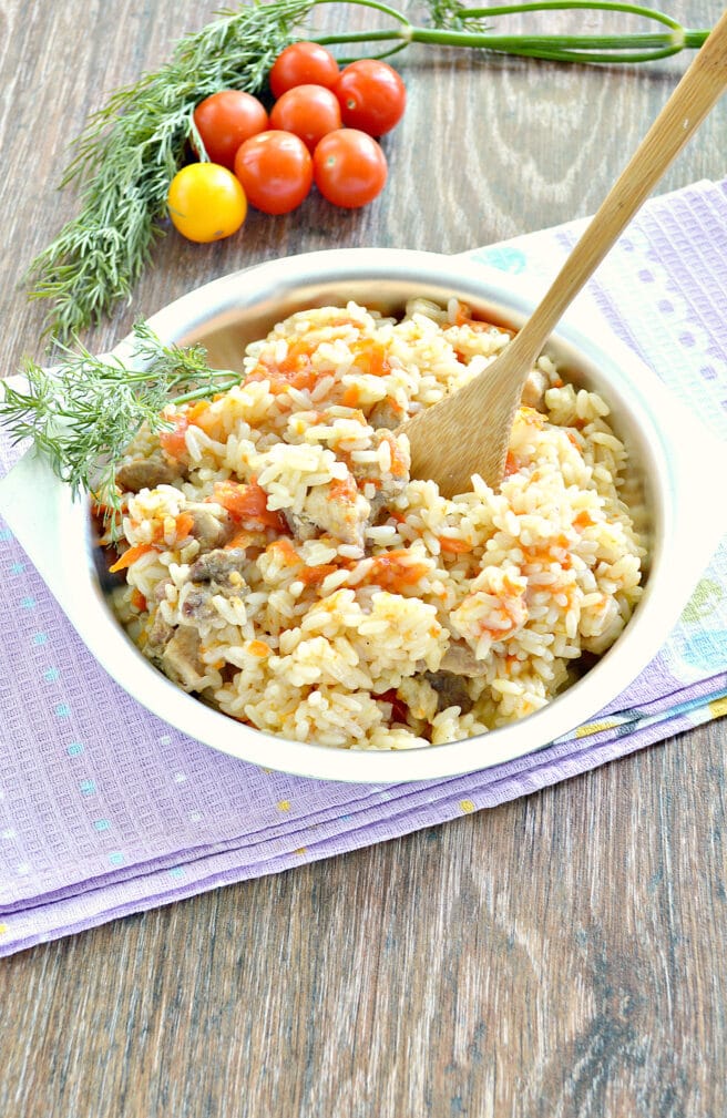 Плов со свининой и овощами в мультиварке