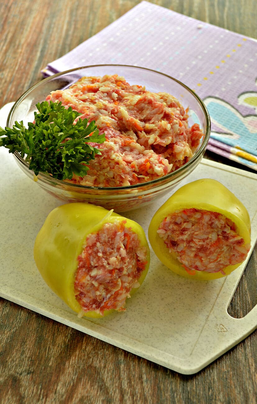 Сочная начинка для фаршировки перцев