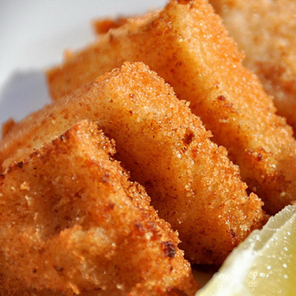 Гренки с креветками и крабовым мясом