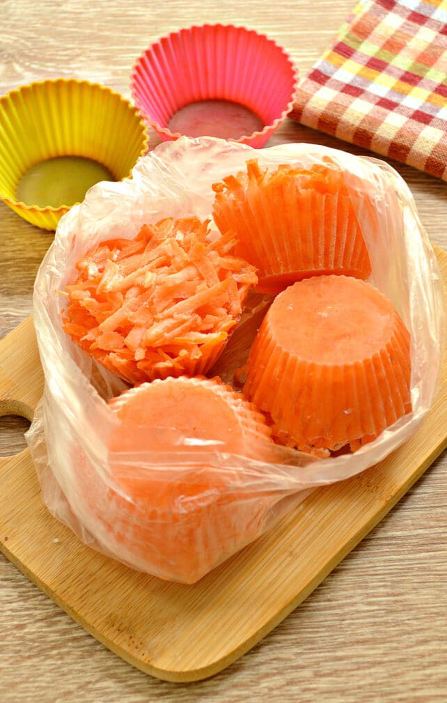 Морковь замороженная (в силиконовых формах)