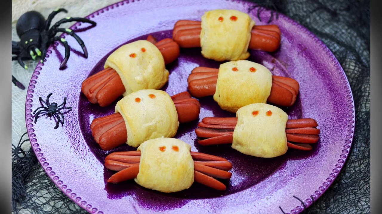 Булочка с сосиской (паучок)