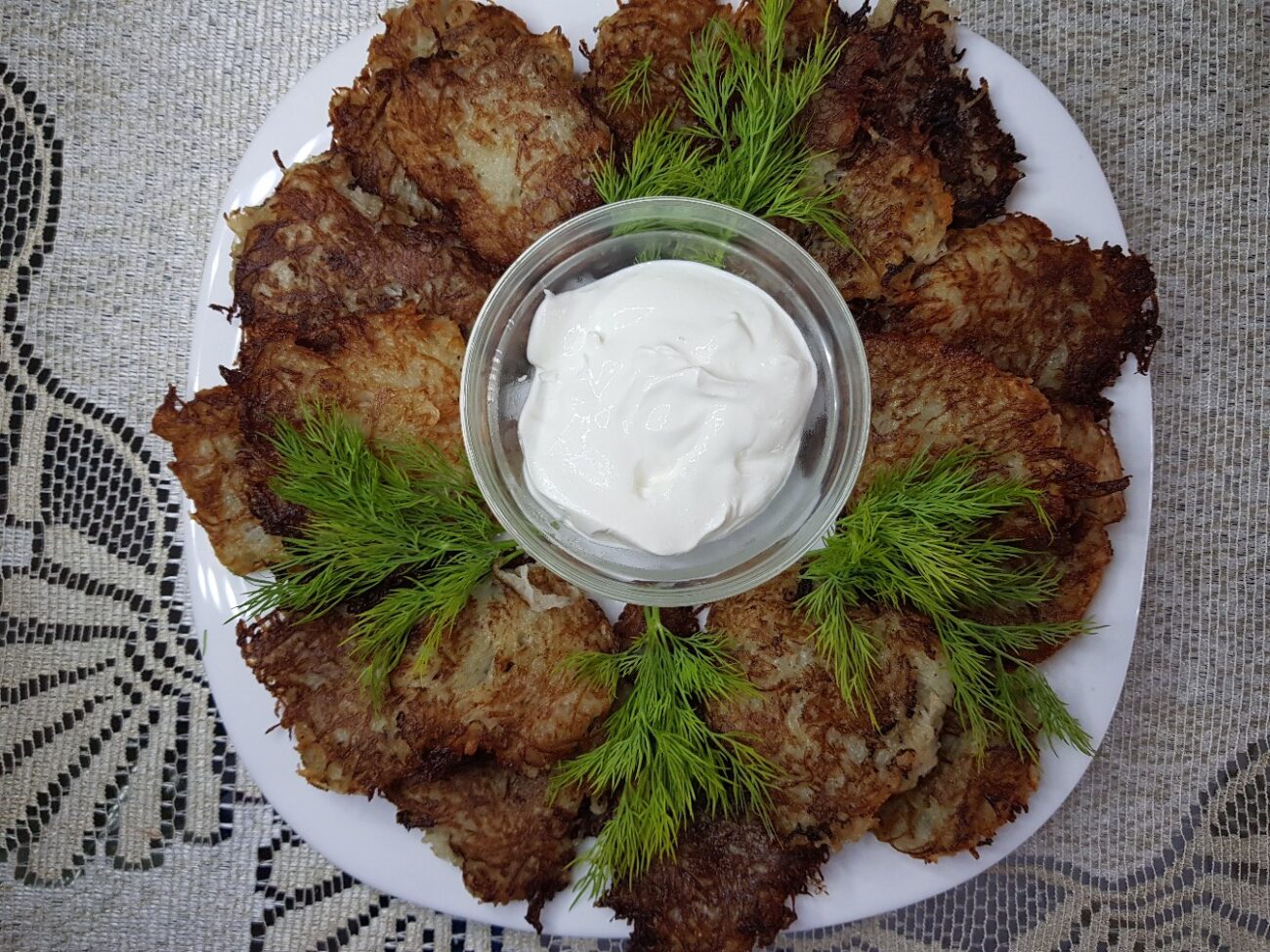 Мясокартофельные оладьи с грибами