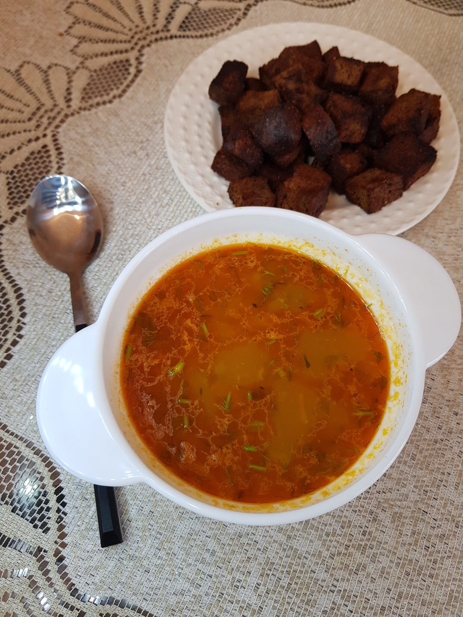 Рассольник с маринованными огурцами и рисом рецепт с фото