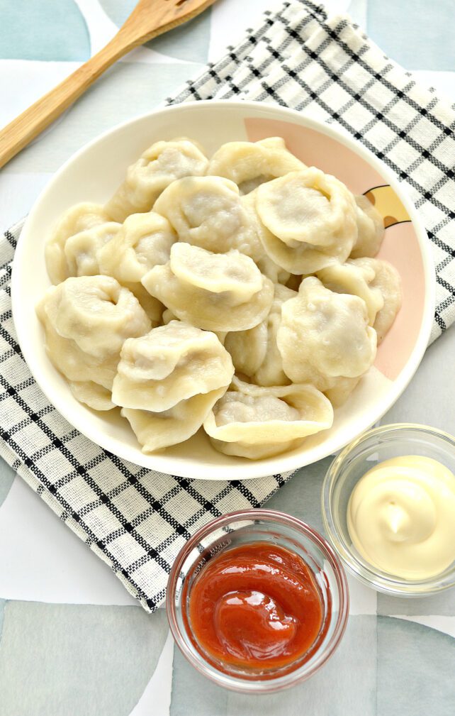 Пельмени с салом и индейкой