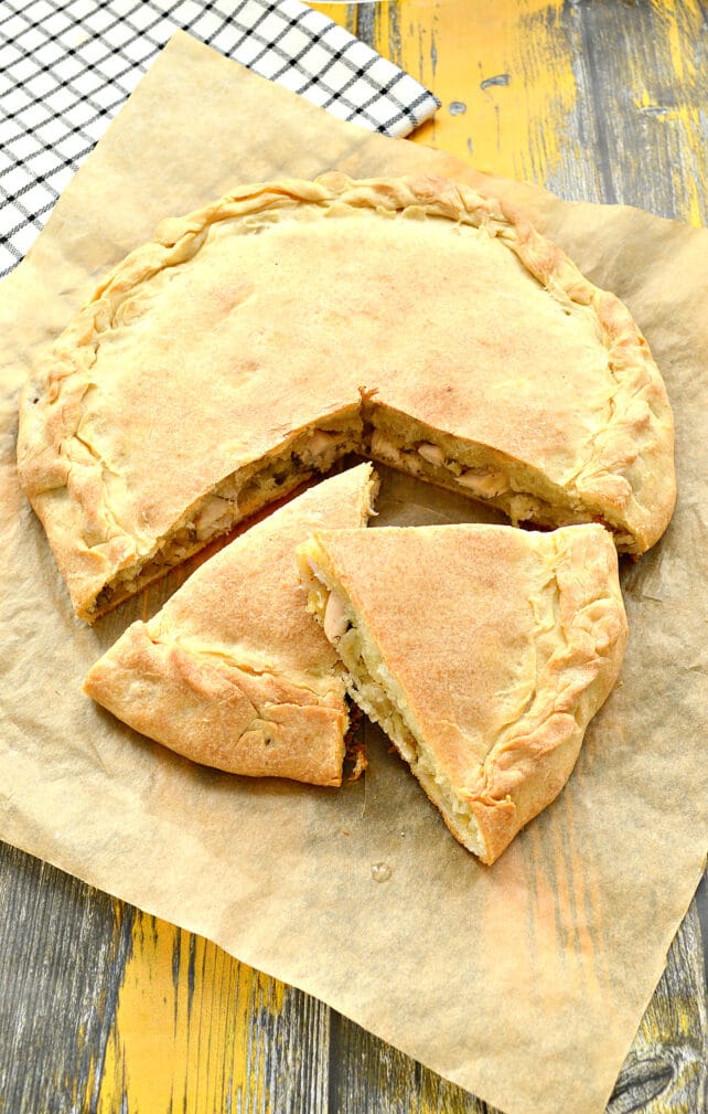 Пирог с курицей и капустой