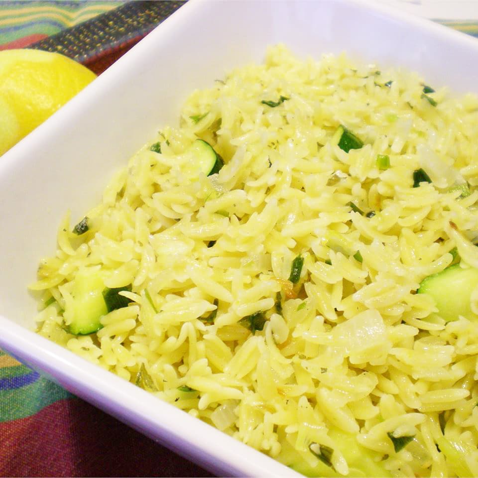 Паста Орзо с кабачками