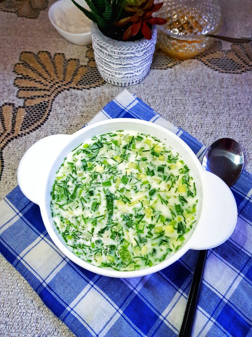 Окрошка овощная на молочной сыворотке