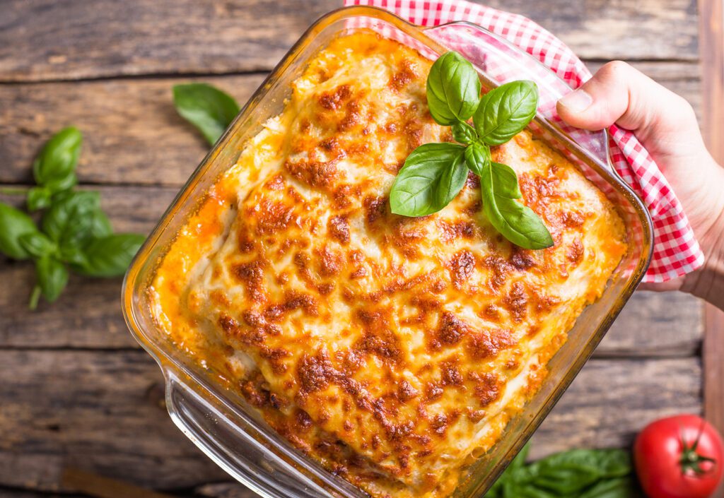 Лазанья с фаршем и кабачком