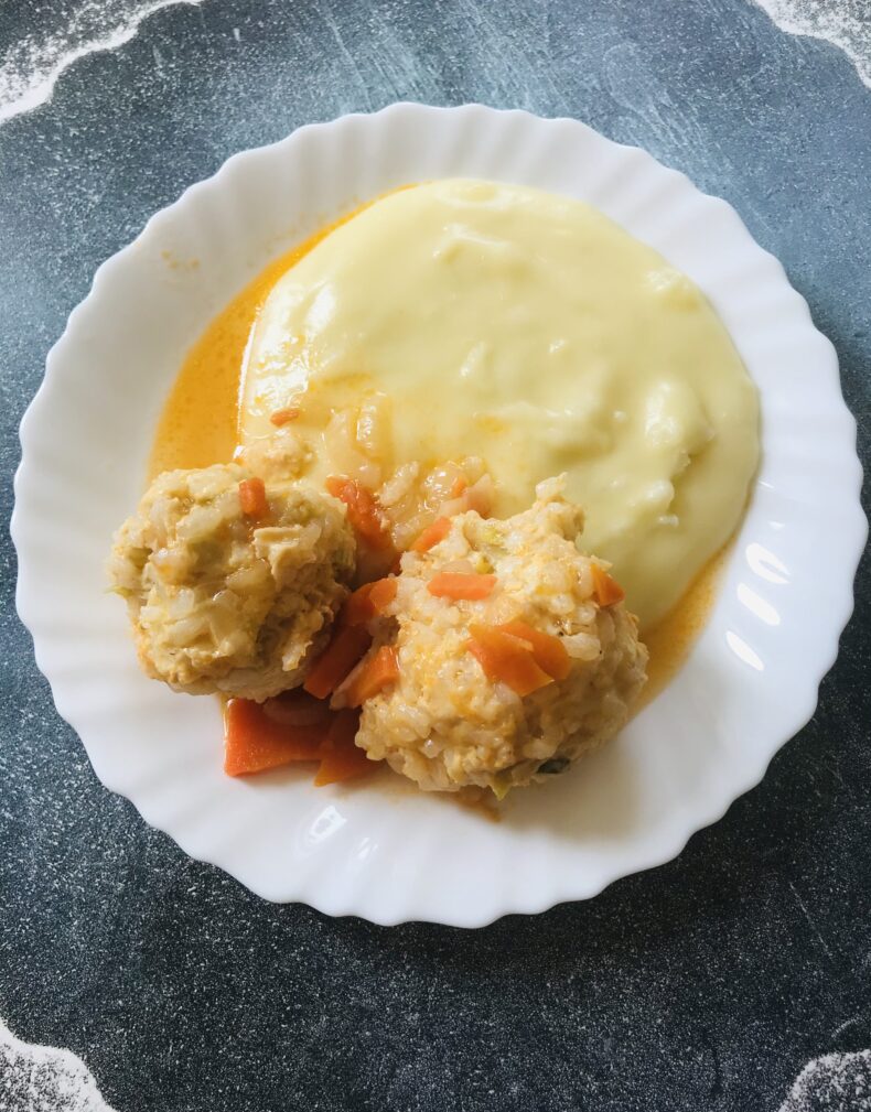 Ленивые голубцы с куриным фаршем в казане