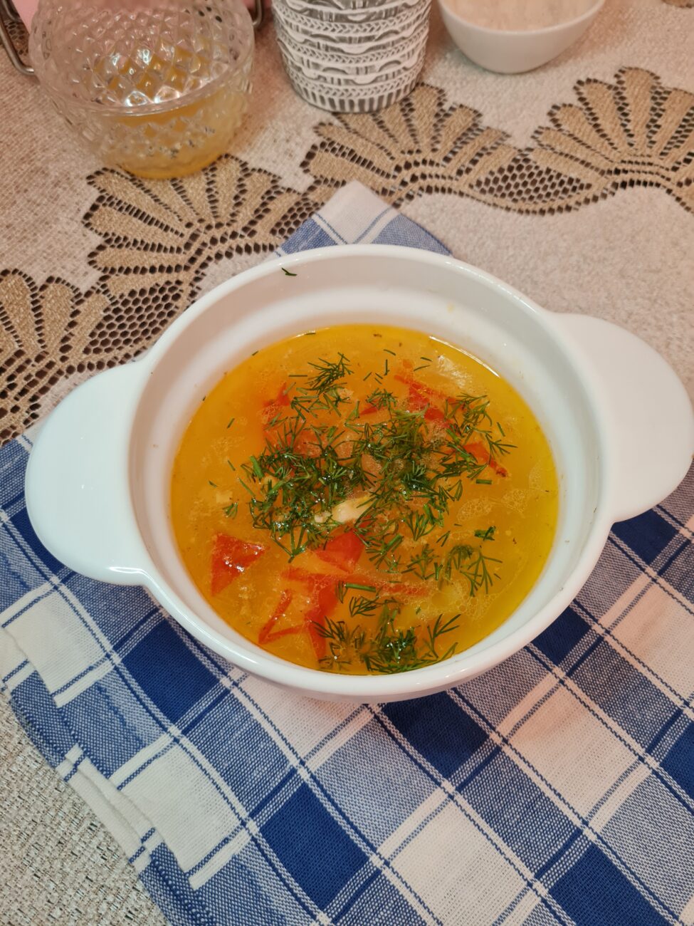 Куриный суп с сырными шариками