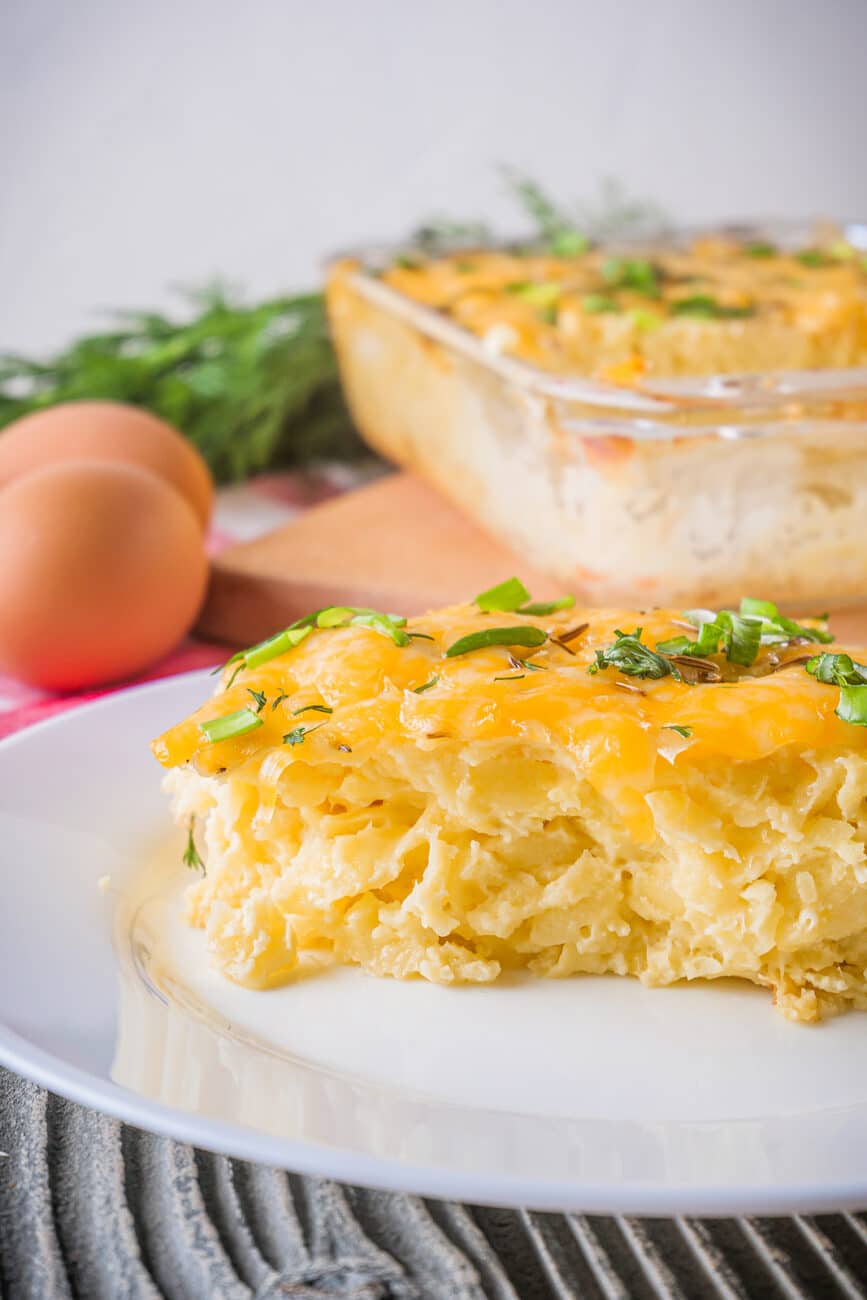 Картофельная запеканка с яйцом и сыром