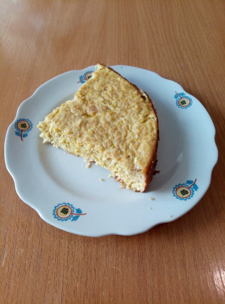 Творожная запеканка с кабачком и отрубями