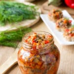 Салат из баклажанов с помидорами