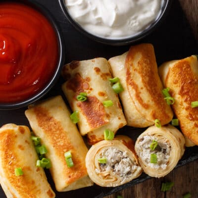 Блины с курицей и грибами