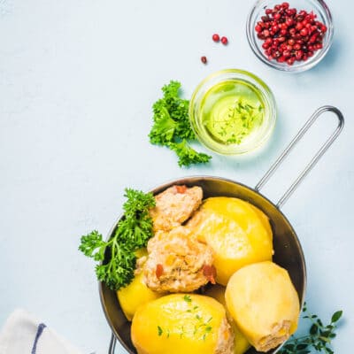 Картофель, фаршированный фаршем - рецепт с фото Картофель, фаршированный фаршем - рецепт с фото