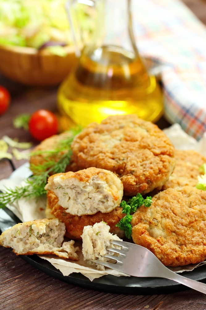 Куриные котлеты с укропом