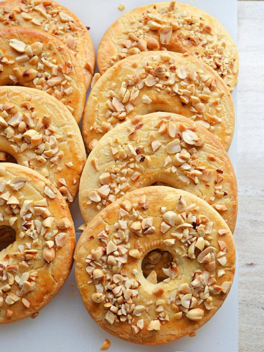 Печенье песочное с орехами «Колечки»