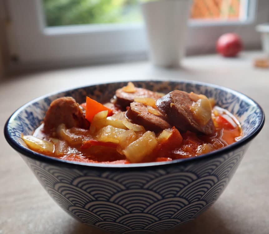Лечо с колбаской