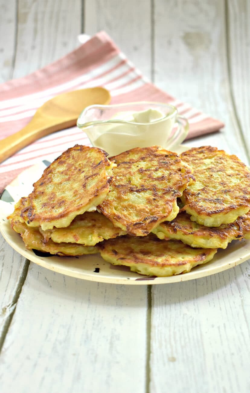 Картофельные оладьи с капустой