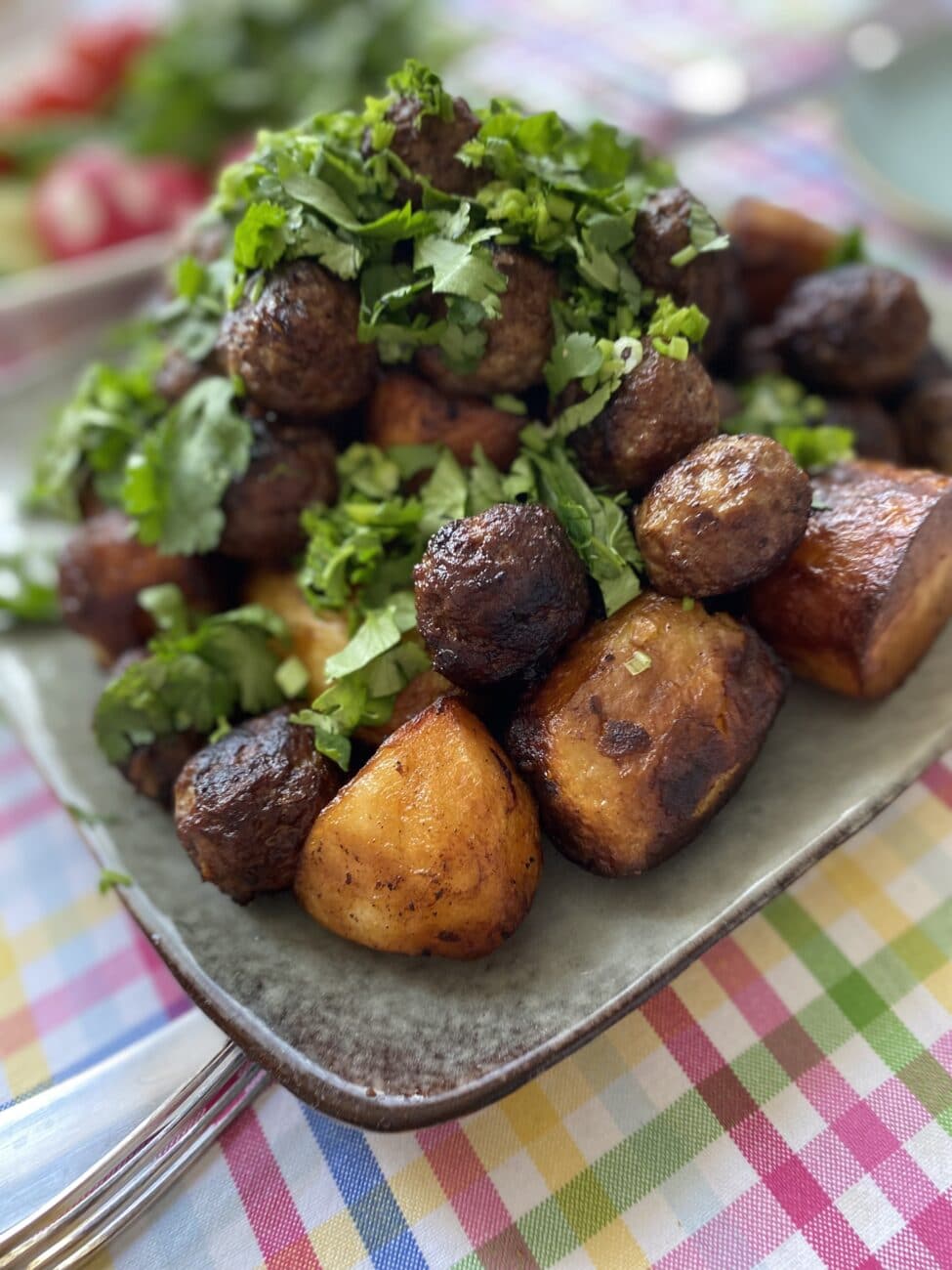 Мясо с картошкой в казане