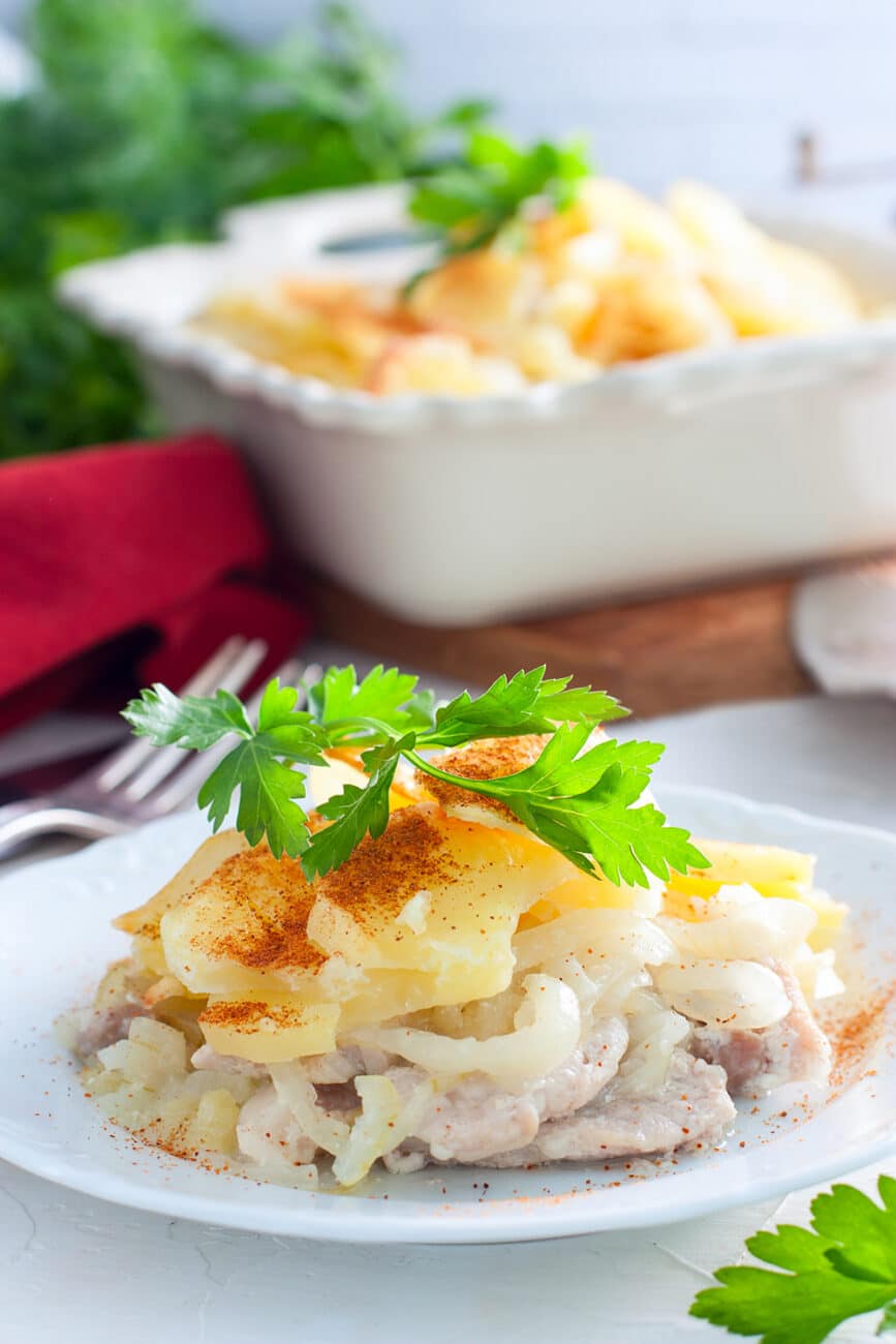 Запеченный картофель с мясом