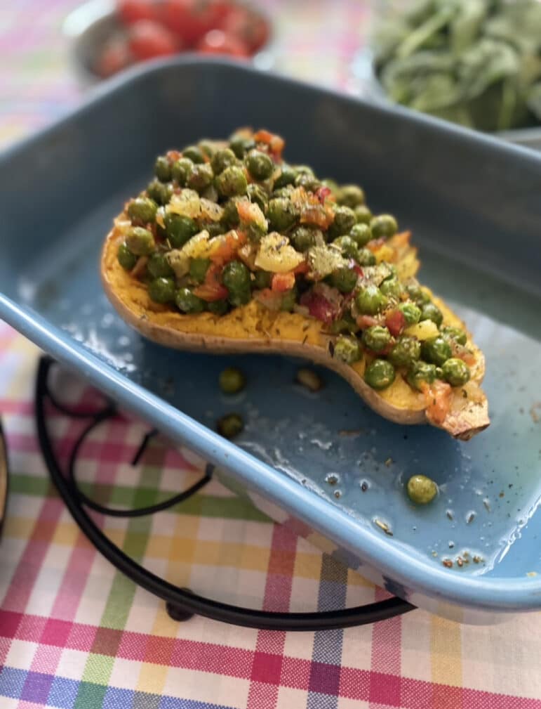 Тыква фаршированная овощами