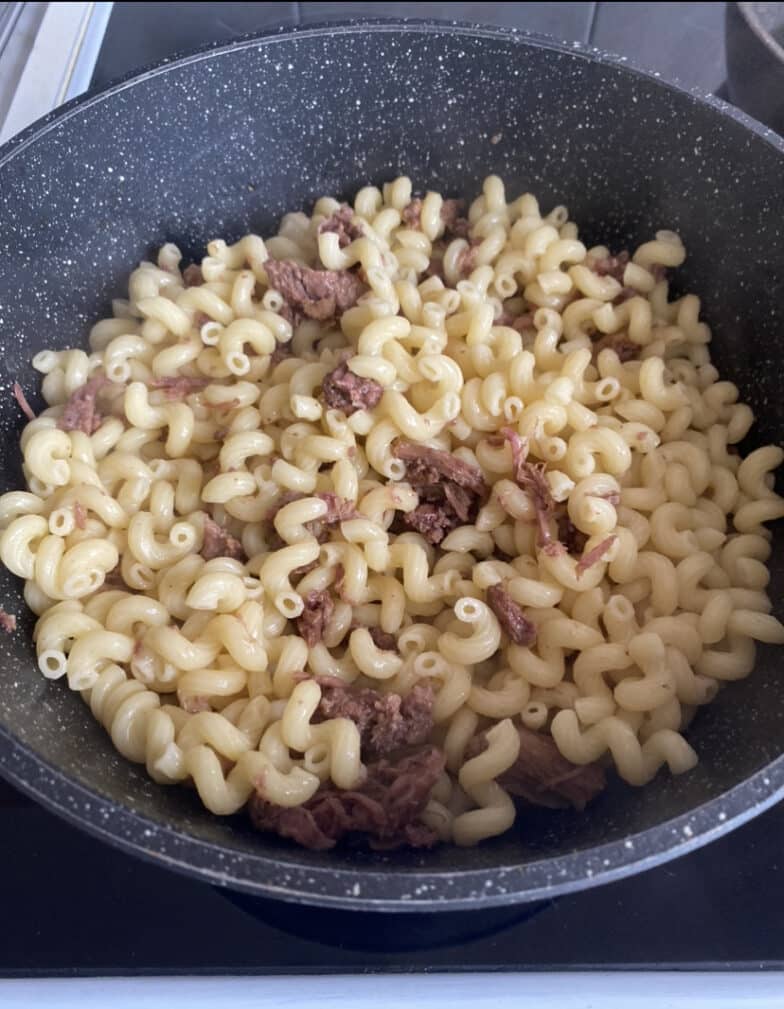 Фото рецепта - Запеканка из макарон с мясом - шаг 3