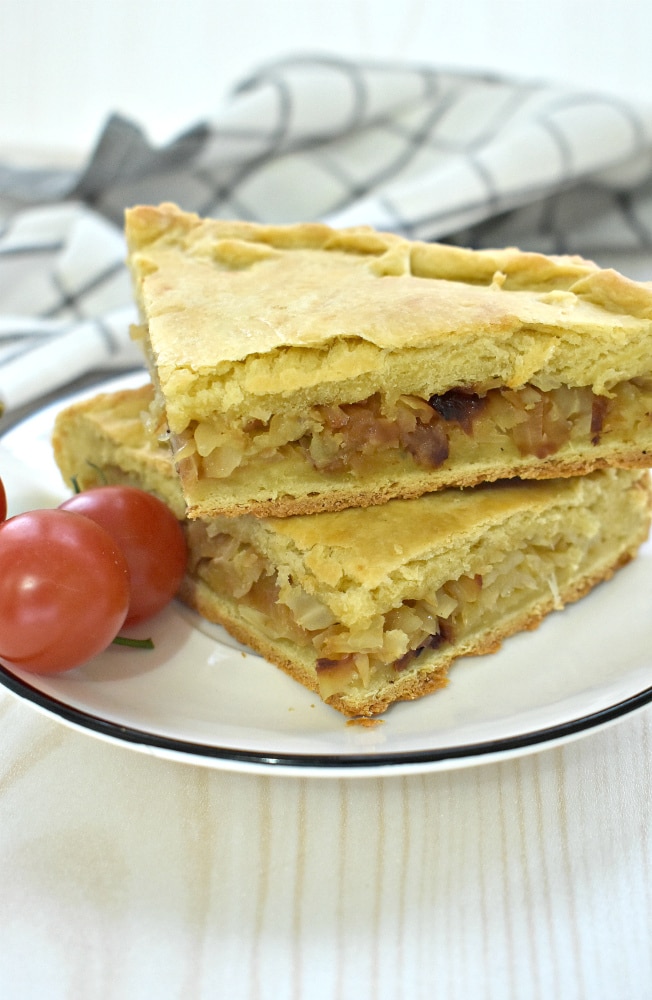 Песочный пирог с капустой