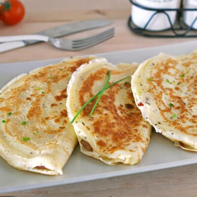 Блины с ветчиной и сыром