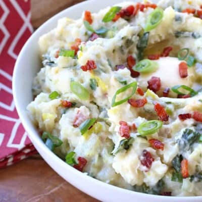 Картофельное пюре с капустой и беконом