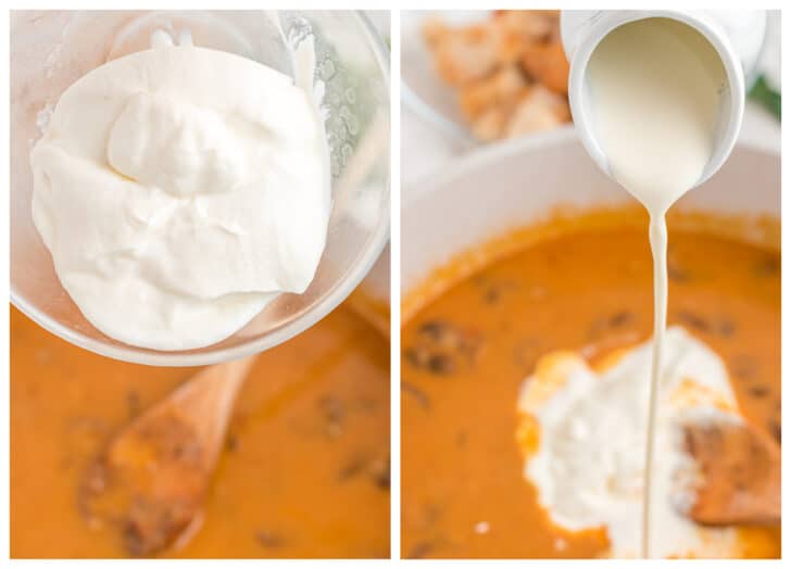 Фото рецепта - Бефстроганов из курицы с грибами - шаг 6