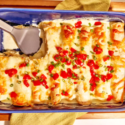 Запеканка из лаваша с курицей и сыром